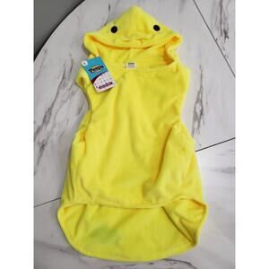 Yellow Peeps Dog Costume Large Jacket HOODIE Beanie Bunny Plush Easter Halloween
